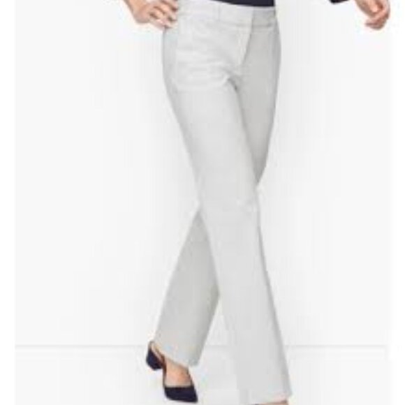 Talbots White High Rise Wide Leg Newport Pants Size 10 - Picture 1 of 11